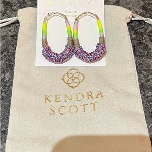 NEW Kendra Scott multi colored open frame drop earring.